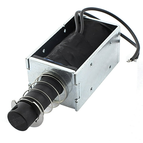 Unique Bargains DC 12V 1.5A 500g/15mm Pull Push Type Open Frame Solenoid Electromagnet