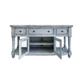 thumbnail image 2 of 70" Blue Solid Wood Open shelving Distressed TV Stand, 2 of 3