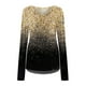 thumbnail image 4 of Camisas informales de manga larga para mujer, suéter, túnica suelta, blusa con cuello en V estampado Pompotops  gfhjh21562, 4 of 7