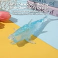 thumbnail image 3 of Glitter Shark Squishy Toy with Slow Rising Design, Translucent Blue with Sparkles, for Kids and Adults, Relaxation Toy, 3 of 4