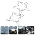 thumbnail image 4 of CIMAXIC Stainless Steel Gas Stove Racks for Kitchen Use Silver Set of 2 Durable Practical Creative Design,8.9"X5.51"X0.79", 4 of 4