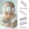 thumbnail image 2 of Baby Girls Headband Lace Flower Headwear for Toddler Babies Elastic Head piece Wreath Holiday Sunday Headband Newborn Photography, 2 of 8