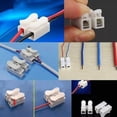 thumbnail image 3 of 100pcs Push Quick Wire Cable Connector 10A 220V 2 Pin Push-In Spring Loaded Ele, 3 of 11