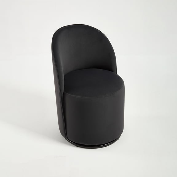 Modern Swivel Barrel Chair 360 Velvet Armless Accent for Living Room