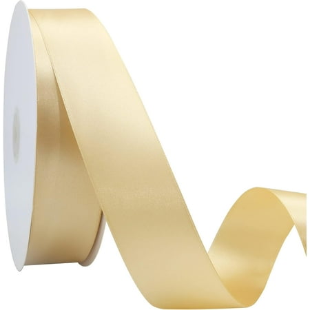 1 inch Wide 100 Yards Double Face Gold Satin Ribbon Gold Fabric Ribbon for Gift Wrapping Very Suitable for Weddings Decoration Bouquet Balloons Arts Craft Sewing Hair Bow Invitation 1 inch Wide 100 Yards Double Face Gold Satin Ribbon Gold Fabric Ribbon for Gift Wrapping Very Suitable for Weddings Decoration Bouquet Balloons Arts Craft Sewing Hair Bow Invitation