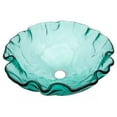 thumbnail image 7 of Green Free form Wave Glass Vessel Sink, 7 of 7