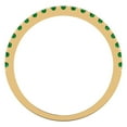 thumbnail image 5 of 1 ct Brilliant Round Cut Simulated Emerald 14k White/Rose/Yellow Gold Stackable Band SZ 6.5, 5 of 6