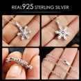 thumbnail image 2 of Moissanite Snowflake Pendant Necklace Women, Round Cut Laboratory Created Simulated Diamond Frozen Necklace S925 Sterling Silver Strap 18K White Gold Plated Gemstone Jewelry Gift for Women, 2 of 5