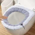 thumbnail image 6 of sruoe Toilet Seat Covers, Padded Toilet Seat Covers, Soft Warmer Toilet Seat, Toilet Seat Covers Washable, Fits Most Size Toilet Seat for Bathroom, Gray, 6 of 7