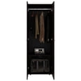 thumbnail image 5 of DEPOT E-SHOP Lisle Armoire, 2 Doors, 2 Shelves, Walnut / Black Wengue, 5 of 6