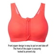 thumbnail image 6 of FALEXO Women Seamless Padded Front-close Zipper Sport High Impact Racerback Bra, 6 of 7