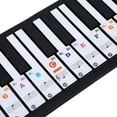 thumbnail image 1 of ZOUSSIQI Piano Sticker 61/88 Key Keyboard Music Note Sitcker Removable Sticker for Biginners Piano Note Label CA919-34582, 1 of 8