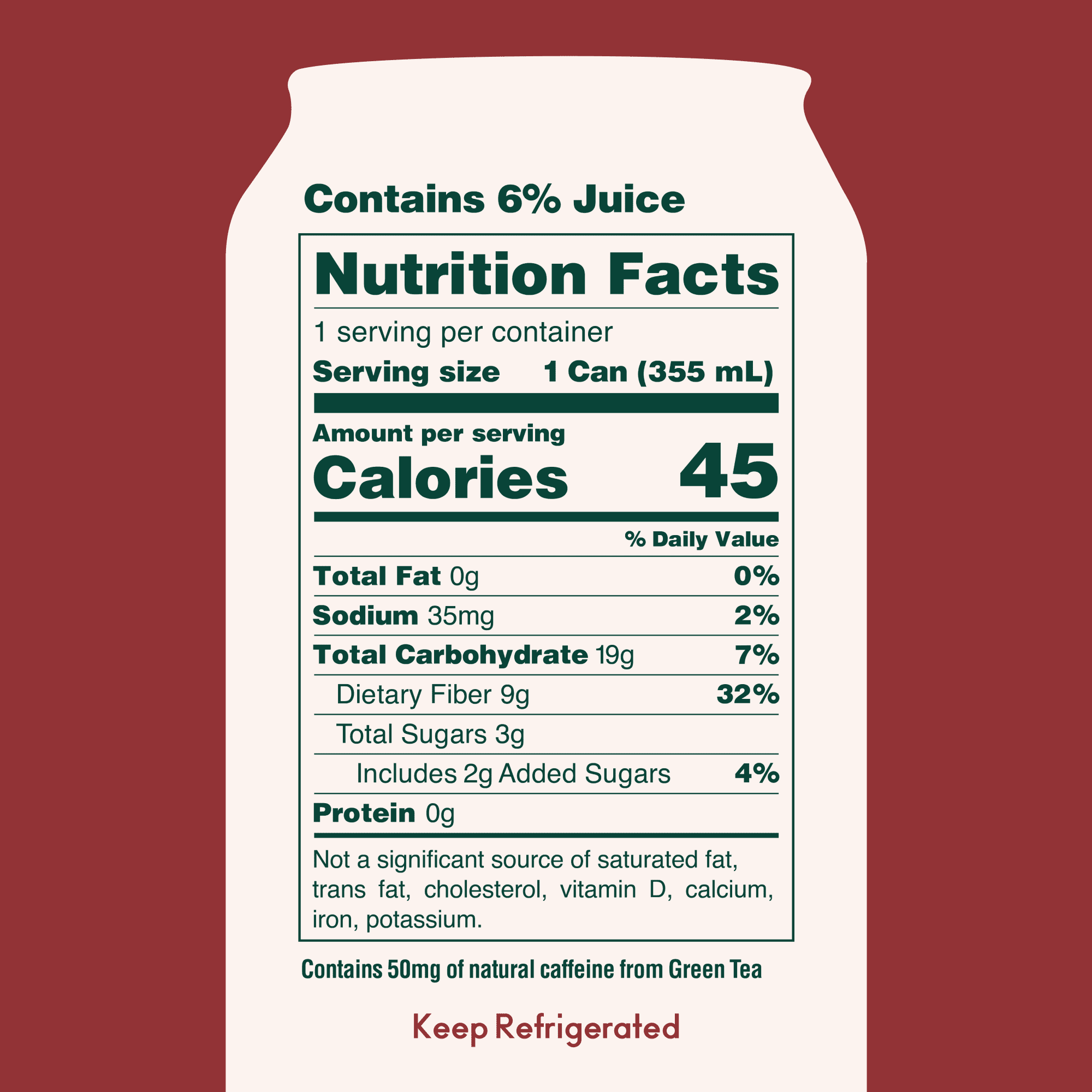 OLIPOP 9g Fiber Prebiotic Soda, Doctor Goodwin, 12 fl oz, Single, Refrigerated