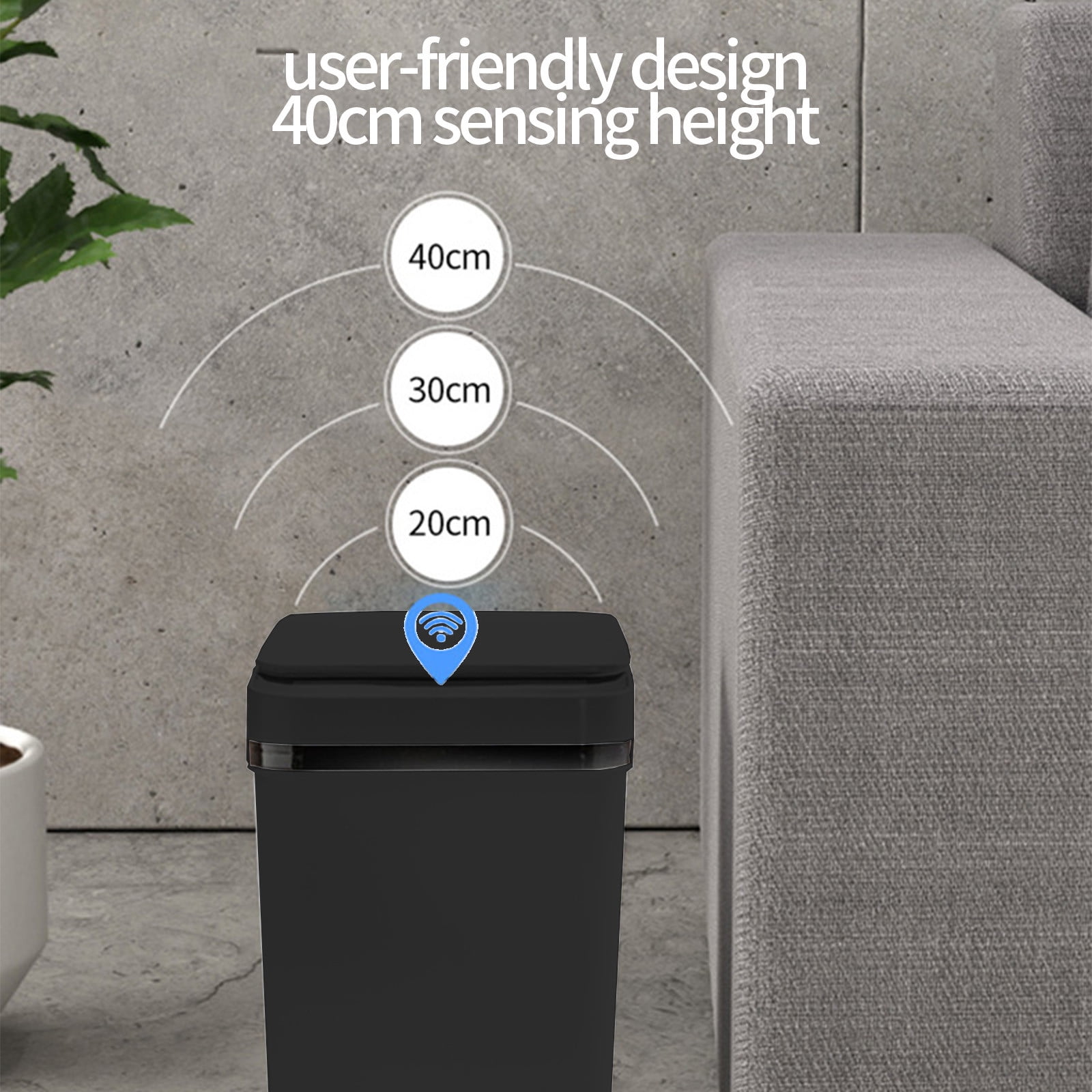 Ovzne 21L Automatic Trash Can for Kitchen - Stainless Steel Garbage Can with No Touch Motion Sensor Lid Fall Saving