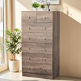 thumbnail image 3 of GZXS Dresser with 7 Drawers for Bedroom, 51.5"H Chest of Drawers, Closet Storage Organizer for Hallway, Entryway, Easy Assembly, Gray, 3 of 10