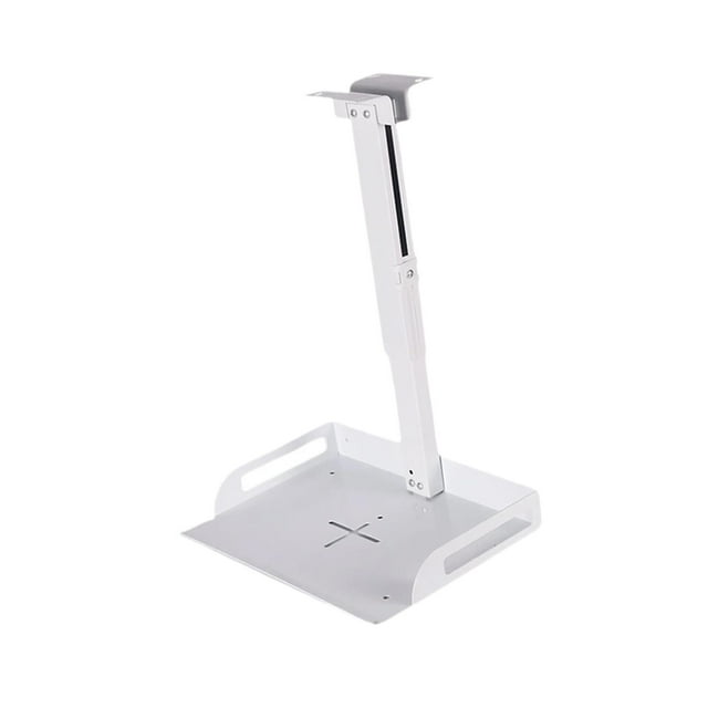 Miulika Support de Plafond avec Plateau pour Projecteur/caméra 43-65 cm Hauteur Réglable Fer Polyvalent pour Salon Vidéoconférence à Domicile Blanc