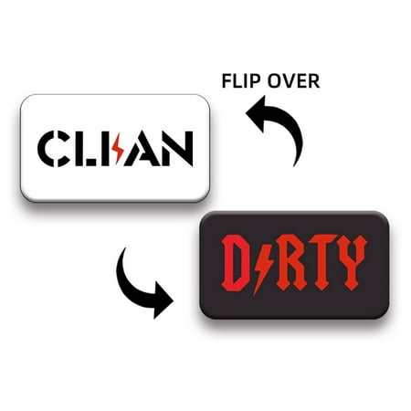 

Gerich 2 Pcs Living Clean Dirty Sign Fridge Magnets Home Decor Dishwasher Magnetic Sticker
