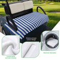 thumbnail image 5 of Golf Cart Seat Covers for 2 Seater,Dark Blue Striped Soft Microfiber Cart Seat Towel Blanket,Modern Beige Geometric Country Absorbent Breathable Non Slip Bench Seats Protector for Golf Course 51"x31", 5 of 9