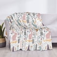 thumbnail image 3 of Yiaed Fall Rabbit Print Blanket Throw Blanket Soft Cozy Flannel Blanket for Home Bed Sofa Couch Chair-50"x40", 3 of 6