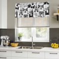 thumbnail image 4 of Paris Tower Curtain Valances for Windows, Kitchen Valance Window Treatments Panel 2 Pack, Vintage Architectural Hand-Painted Aesthetic Rod Pocket Short Curtains for Bathroom Bedroom 54 x 18 Inch, 4 of 8