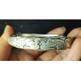 thumbnail image 2 of Sterling Silver Vintage Antiqued Cuff Bangle Bracelet, Adjustable Bangle Nepalese Indian inspired Jewellery Buddhist amulet Minimalist fs162, 2 of 2