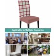 thumbnail image 6 of Stretch Chair Covers Set of 6, Retro Christmas Red Green Tartan Plaid Universal Fit Elastic Decorative Dining Chairs Slipcovers for Wedding, Banquet, Retro Farm Lattice, 6 of 6