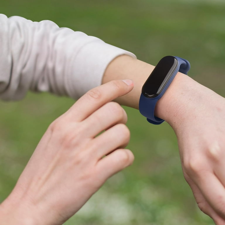 KOMI Bands for Amazfit Band 5 Replacement Strap Women Men Soft Silicone Sport Strap Wristband Compatible with Amazfit Band 5 Accessories Navy Blue Walmart