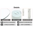 thumbnail image 6 of Modern Minimalist Circular Dining Table Set,transparent Tabletop For 6-8 People, 4 Pcs Dining Chairs With White Pu Leather Backrest And Silver Metal Legs ,For Living Room, Dining Room, Kitchen, 6 of 9