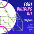 thumbnail image 6 of Fort Building Kit with Rods and Connectors- 145 Pieces - Ages 4-8, 8-12 STEM Building Toy, Construction Set for Kids, Indoor Outdoor Play Tent, DIY Castle, Birthday Gift, 6 of 6