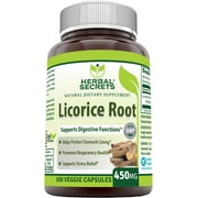 Herbal Secrets Licorice Root 450 Mg 100 Veggie Capsules