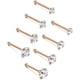 thumbnail image 4 of Piercing para la nariz en forma de L de acero inoxidable de 20 g, 1,5 mm, 2 mm, 2,5 mm, 3 mm, 8 unidades, 3 colores, 4 of 6