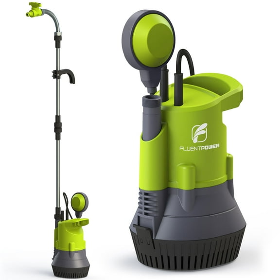 Fluentpower 1/2HP Submersible Water Butt Pump, Rain Barrel Pump 1050 GPH with Float Switch and 26ft Cable, Drainage Water for Rain Barrel, Ponds, Pools, Cellars and Hot tub