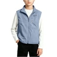 thumbnail image 3 of Swuxness Toddler Zip-Up Fall Jackets Sleeveless Pockets Casual Short Windbreaker Coat, 3 of 5