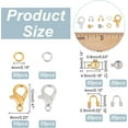 thumbnail image 2 of 200 Pcs Crimp Beads Kit for Jewelry Making Brass Crimping Beads Wire Guardians Lobster Clasps Jump Rings for DIY Bracelet Necklace Making Craft(Golden Silver), 2 of 7