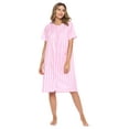 thumbnail image 2 of Casual Nights Women's Snap Front House Dress Short Sleeve Woven Duster Housecoat Lounger Sleep Gown, 2 of 5