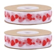 thumbnail image 1 of 2 uds cinta roja 1,5 cm/0,6 pulgadas de ancho patrón de corazón cintas de embalaje DIY accesorios para manualidades de corte, 1 of 8