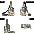 thumbnail image 7 of FORMRS Womens Crossbody Sling Bag Travel Daypack Shoulder Chest Backpack, Dinosaur at Night, 7 of 7