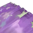 thumbnail image 3 of Bath Curtain & Non-Slip Bath Mat Set 12-Grommet Shower Curtain Memory Foam Bath Rug Purple Stars Pastel Colors, 3 of 8