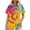 Multicolor Tops for Summer_e, variant on jtjvou Women's Business Work Blouse Summer Short Sleeve Tees Going out Tops for Teen Round Neck Shirts Trendy Fashion Tie Dye Shirts Oversize Lady Multicolor,L