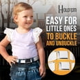 thumbnail image 5 of Hold'em Elastic Belt for Toddler Unisex Kids with Silver Square Buckle - White, 5 of 6