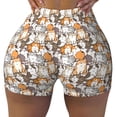 thumbnail image 2 of Lsque Cartoon Cat 1 Pattern High Waisted Biker Shorts for Women-Tummy Control Fitness Athletic Workout Running Yoga Gym Shorts,Moisture-Wicking-Small, 2 of 9