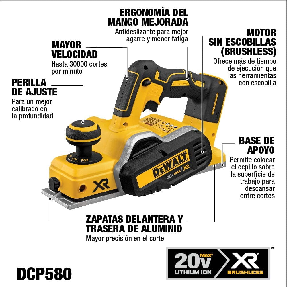 DEWALT DCP580B 20V MAX Brushless Planer Tool Only Walmart