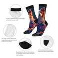 thumbnail image 3 of Fotbe Starry Sky White Cloud Puppy Pattern Long Socks for Men & Women – Breathable & Stretchy Compression Socks, Ideal for Running, Travel, and Everyday Wear Size 5-11, 3 of 6