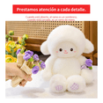 thumbnail image 3 of Peluche Cordero Con Rosa Regalos Para Niños Juguetes De Bebe Bebes 30cm Xtellar morado, 3 of 4