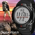 thumbnail image 3 of Reloj Deportivo Digital, Reloj Electrónico Negro Con Visualización De Fecha De Acero Inoxidable Para Uso Diario, 3 of 7