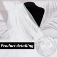 thumbnail image 3 of 2x1.6m White Tulle Fabrics Chiffon Sheer Crepe Fabric Gauze Mesh Bolt Net Chinlon Tulle for Gift Wrapping DIY Sewing Crafts Wedding Party Decorations DIY, 3 of 6