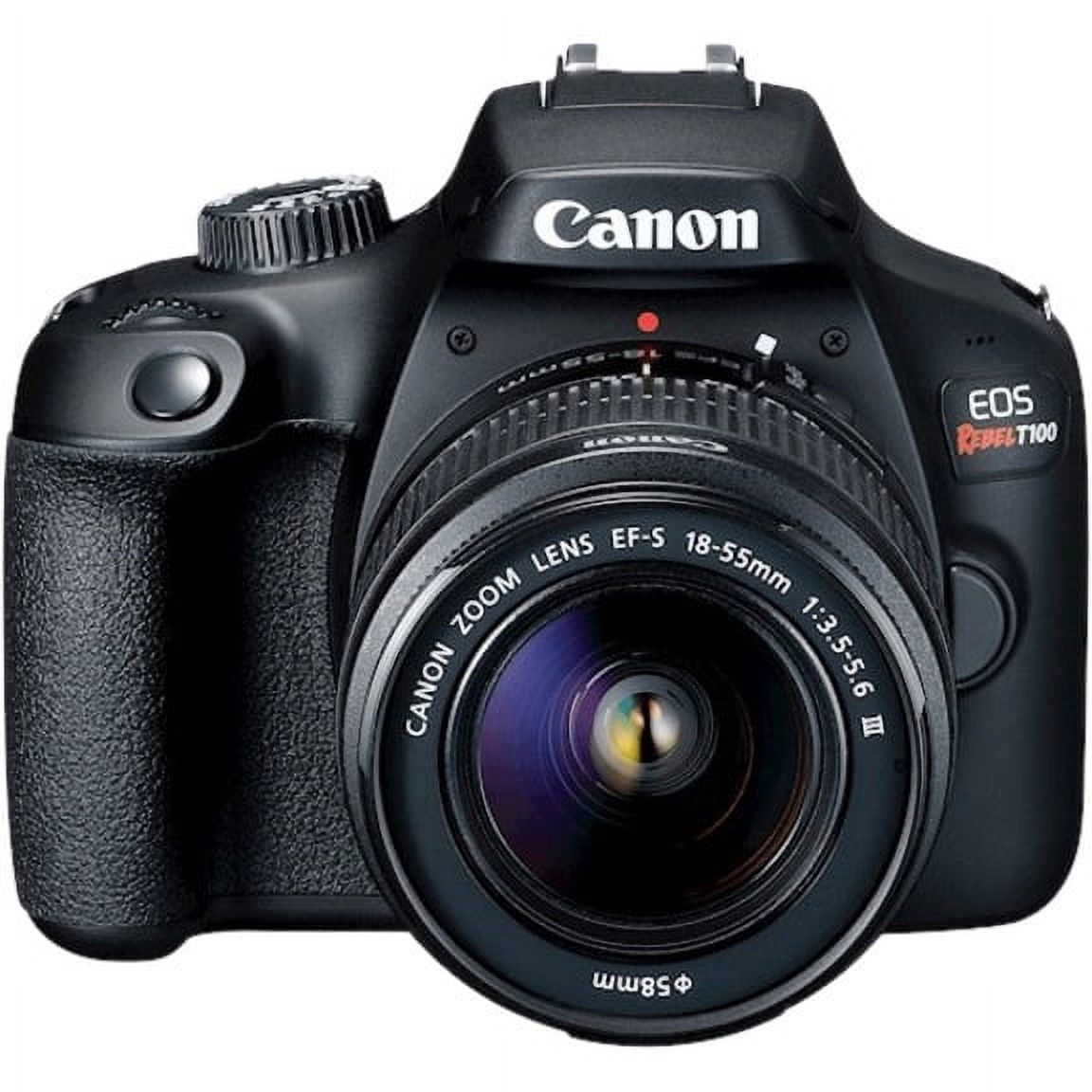 Canon EOS Rebel T100 18 Megapixel Digital SLR Camera with Lens, 0.71", 2.17", Black - image 7 of 10
