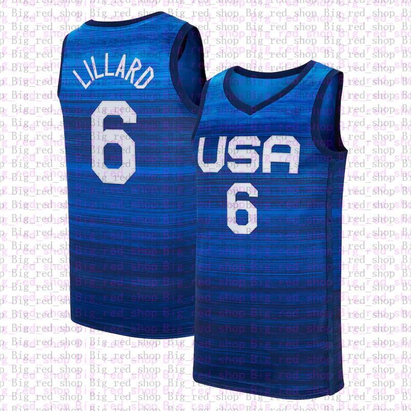 NBA_ National Team Basketball Jersey Devin 15 Booker Kevin 7 Durant Damian  6 Lillard Jayson 10 Tatum Jerseys White Blue Mens S-XXL 9999 