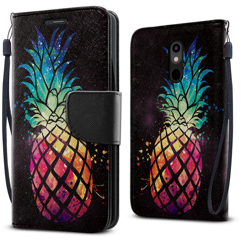 FINCIBO Wallet Case Kickstand Card Holder Magnetic Flap for LG Stylo 5 Q720  6.2" 2019, Celestial Sun Moon and Stars - Walmart.com