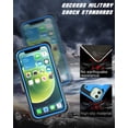 thumbnail image 5 of iPhone 12 / 12 Pro / 12 Pro Max Case Holster Clip, Tekcoo ShockProof Secure Swivel Locking Belt Defender Heavy Full Body Kickstand Carrying Tank Armor Case with 2 Pack Tempered Glass Screen Protector, 5 of 9